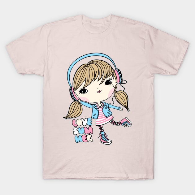 Love Summer Girl T-Shirt by JB's Design Store